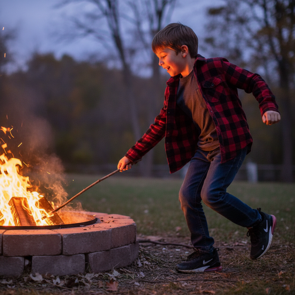 •PRE-LOVED• *Survival Gear* boys button up collar shirt (MEDIUM)