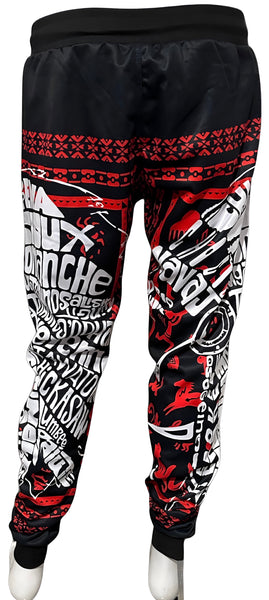 *TRIBE VIBES* (RED-BLACK-WHITE) JOGGER SWEATPANTS