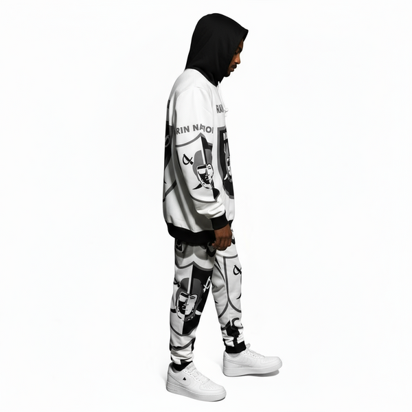 •RAIDERS• ~ONE NATION~ JOGGER SWEATSUITS (FLEECY SOFT LINED)