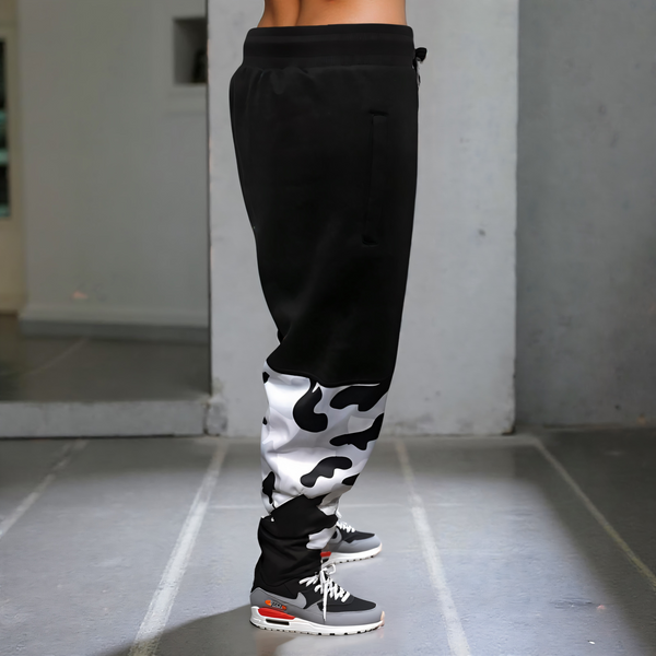 •CHIEFIN’ ADI-FEATHER• (WHITE CAMOUFLAGE) LUXURY JOGGER SWEAT PANTS (CUT & SEW)
