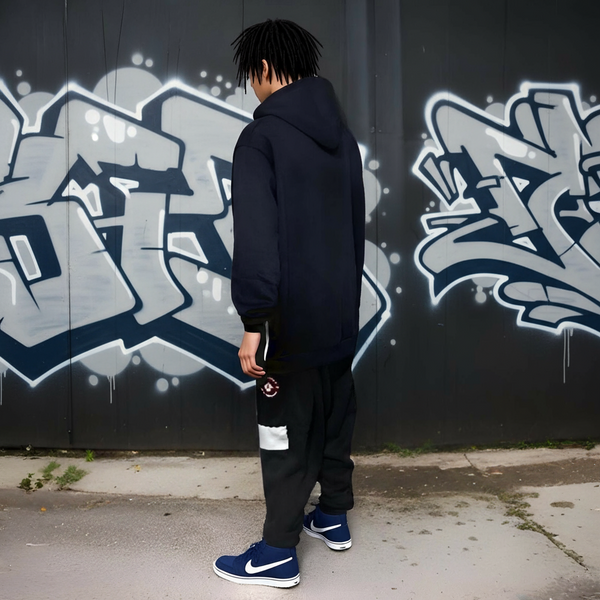 •SEAN JOHN• (NAVY-MULTI) POLYESTER HOODED ZIP UP TRACKSUITS (XB SIZED)