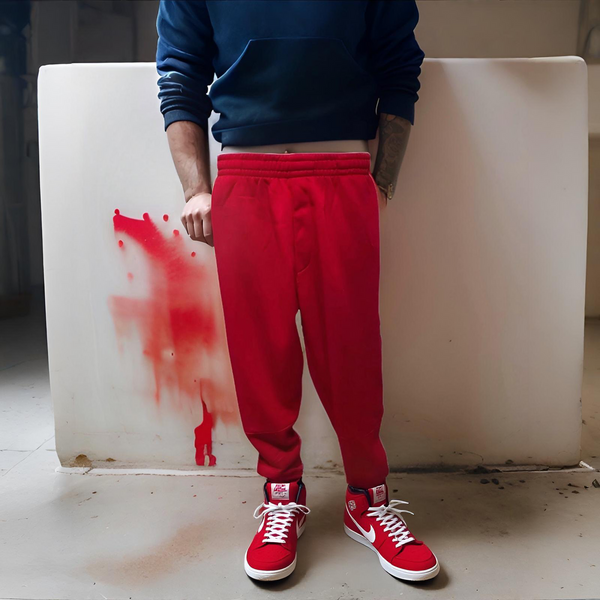 ^SEAN JOHN^ (RED) POLYESTER JOGGER SWEATPANTS (XB SIZED)