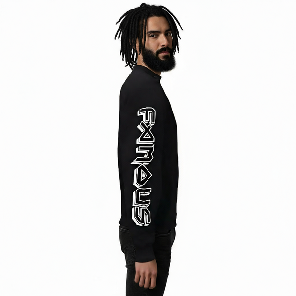*FAMOUS STARS AND STRAPS / ROCKSMITH* (BLACK) CREWNECK SWEATSHIRT COLLABORATION