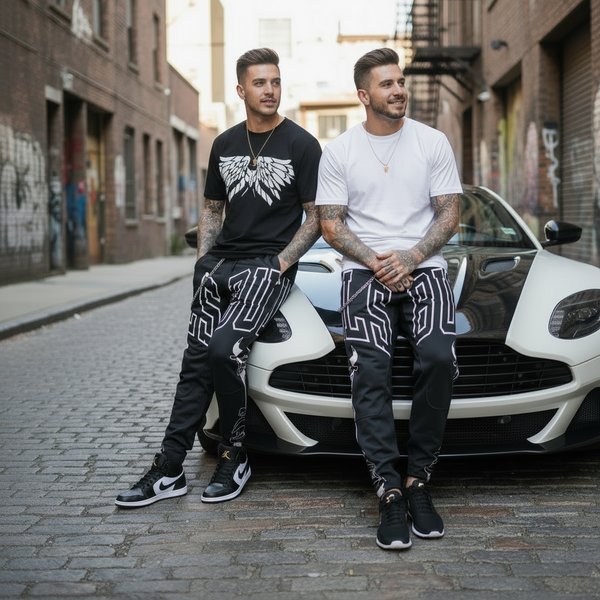 *BULLS* (BLACK) ~CUT & SEW~ •LUXURY JOGGER SWEATPANTS•