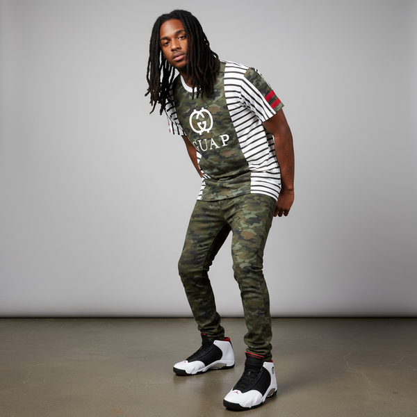 *IMPERIOUS* ~GUAP~ CAMO T-SHIRTS (SPLIT TAIL WITH STRING)