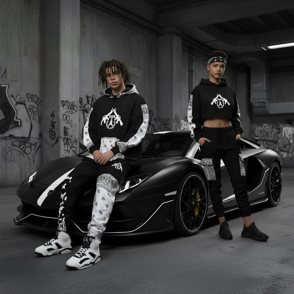 *204 LA FAMILIA* ~TEAM AK~ FULL SWEATSUITS (CUT & SEW WITH EMBROIDERED LOGOS)