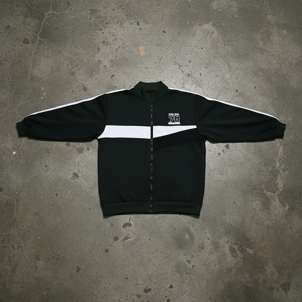 *SEAN JOHN* (*GREEN-MULTI*) POLYESTER ZIP UP TRACK JACKETS (XB SIZED)