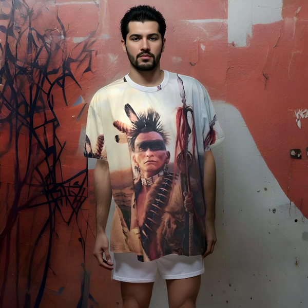 ^NATIVE AMERICAN^ ~FULL PRINT~ LIGHTWEIGHT SUMMER TEES