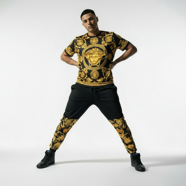 •KING V3R$@C3• LUXURY CUT & SEW SWEATPANTS FOR MEN (EMBROIDERED LOGO)