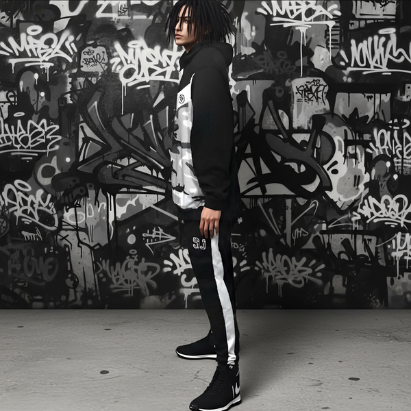 •SEAN JOHN• (CAMOUFLAGE) POLYESTER HOODED ZIP UP TRACKSUITS (XB SIZED)