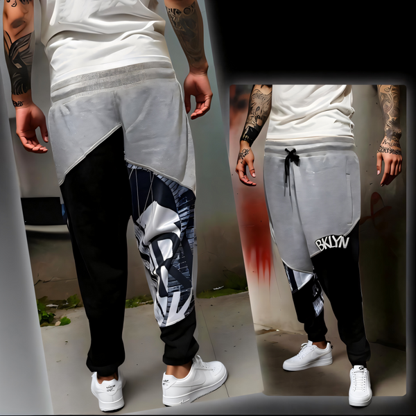 ^BKLYN^ (BLACK-GREY) LUX JOGGER SWEATPANTS