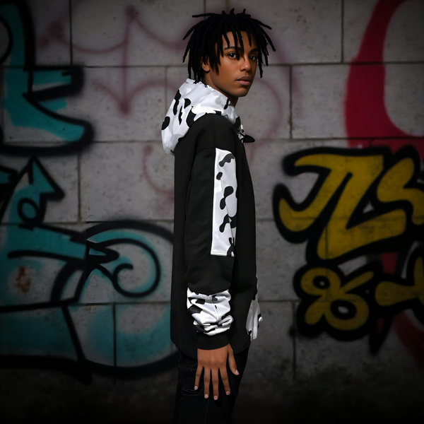 •CHIEFIN’ ADI-FEATHER• (WHITE CAMOUFLAGE) LUXURY ZIP UP HOODIES (CUT & SEW)