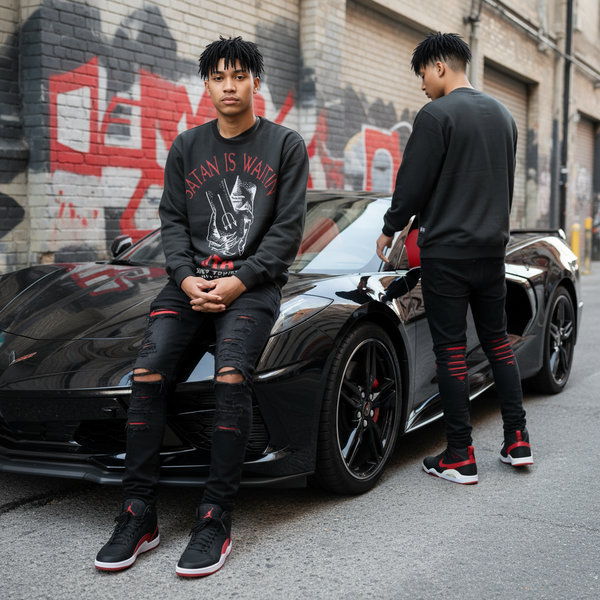 *DTA* ~SATAN IS WAITIN~ •CREWNECK SWEATSHIRTS•