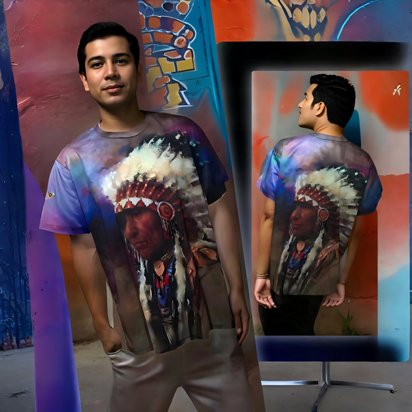 ^NATIVE AMERICAN^ ~FULL PRINT~ LIGHTWEIGHT SUMMER TEES