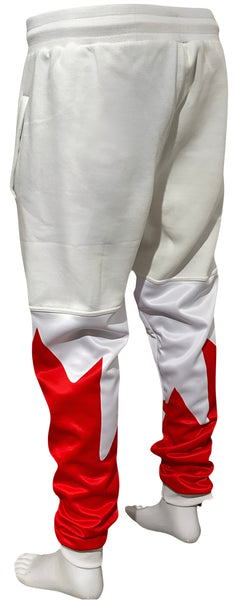 *ALL HEART* ~World Juniors Team Canada~ (WHITE-RED) •JOGGER SWEATPANTS• (Cut & Sew / Embroidery)