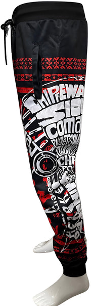 *TRIBE VIBES* (RED-BLACK-WHITE) JOGGER SWEATPANTS