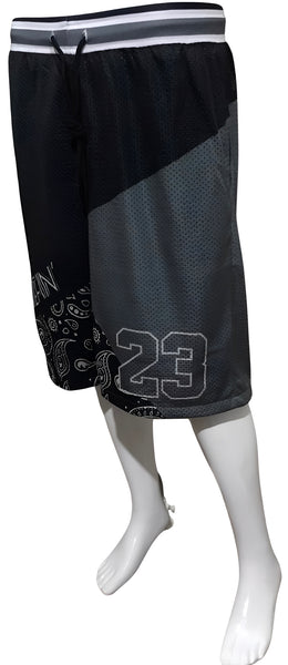 *CHIEFIN’ 23* MESH BASKETBALL SHORTS (LINED) (3-TONE)