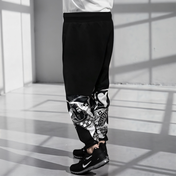 •QUEEN•OF•HEARTS• LUXURY JOGGER SWEATPANTS (CUT & SEW) (EMBROIDERED LOGO)