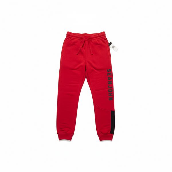 *SEAN JOHN* (RED) POLYESTER •JOGGER SWEATPANTS• (XB SIZED)
