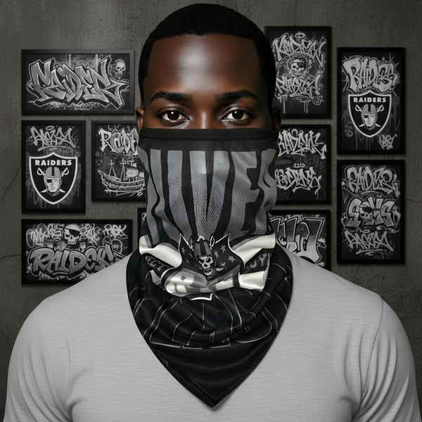 *All Season Face Coverings* ~SILVER AND BLACK~