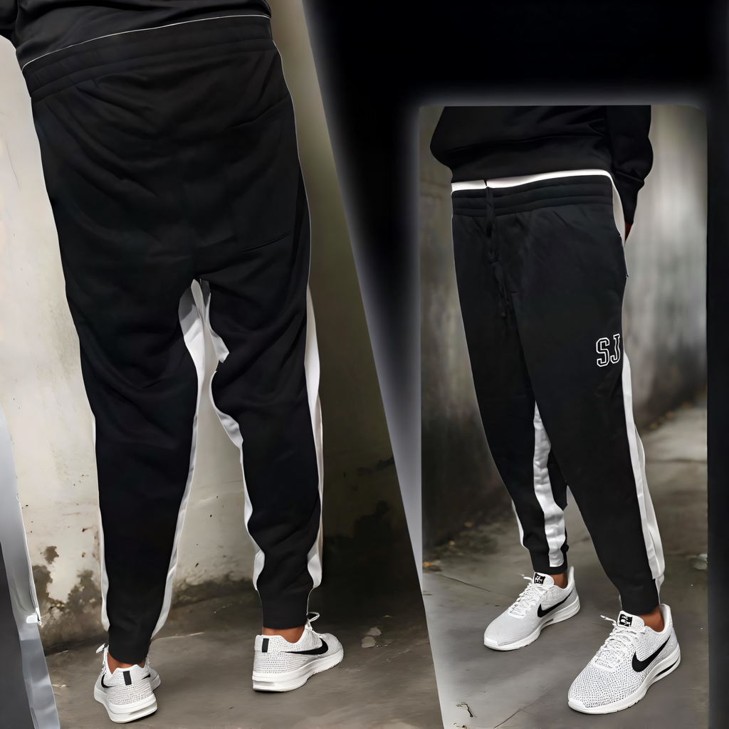 ^SEAN JOHN^ (BLACK) POLYESTER JOGGER SWEATPANTS (XB SIZED)