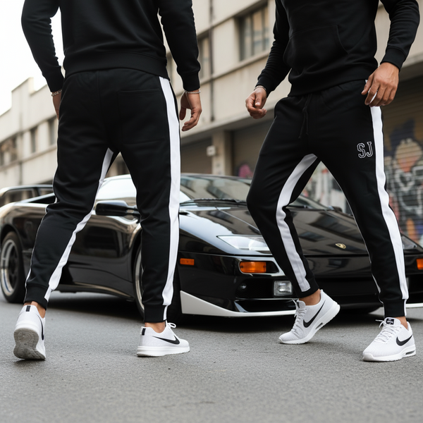 *SEAN JOHN* (BLACK) ~POLYESTER~ •JOGGER SWEATPANTS• (XB SIZED)