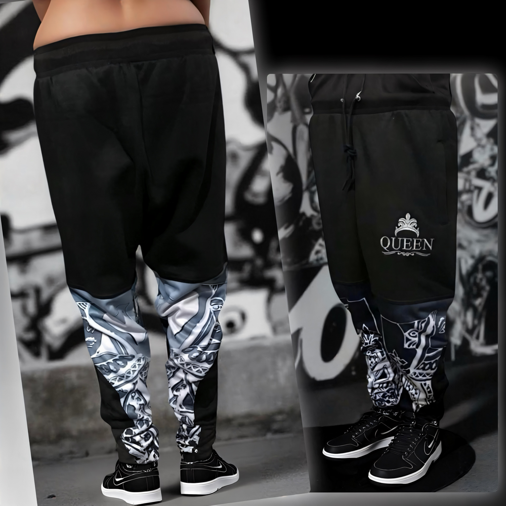•QUEEN•OF•HEARTS• ~LUXURY JOGGER SWEATPANTS~ (CUT & SEW) (EMBROIDERED LOGO)