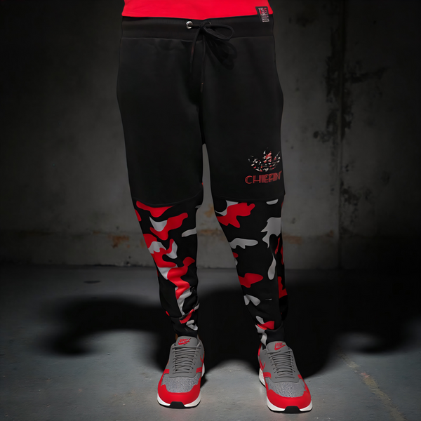 •CHIEFIN’ ADI-FEATHER• (CAMOUFLAGE) LUXURY JOGGER SWEATPANTS (CUT & SEW)