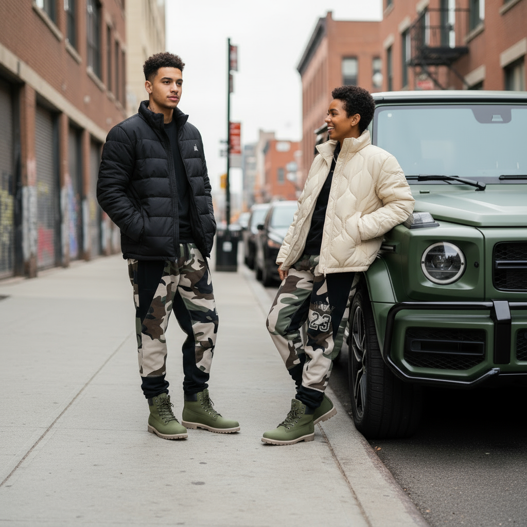 ^23 JORDAN^ (CAMO) LUXURY JOGGER SWEATPANTS (EMBROIDERED)