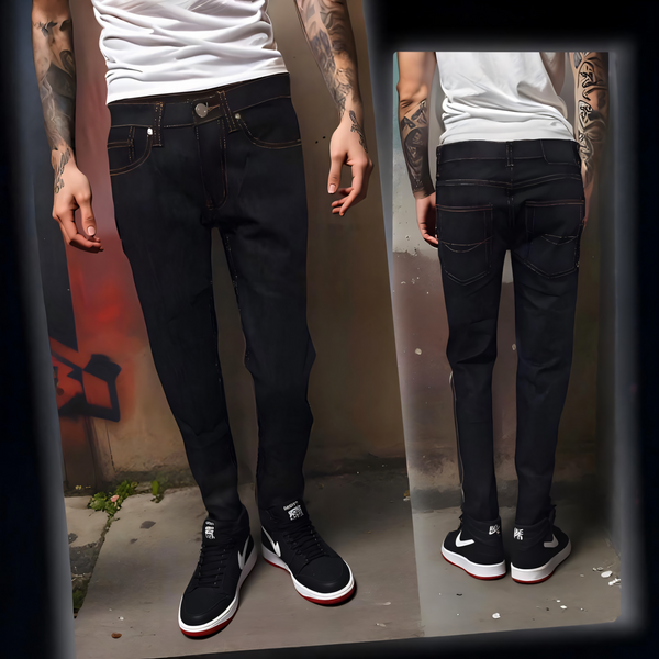 ^VICTORIOUS^ (BLACK) SKINNY JEANS FOR MEN (28'' WAIST)