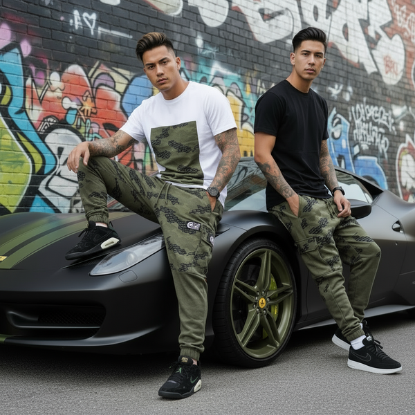 ^ECKO UNLIMITED^ ~CAMO~ POLYESTER JOGGER SWEATPANTS