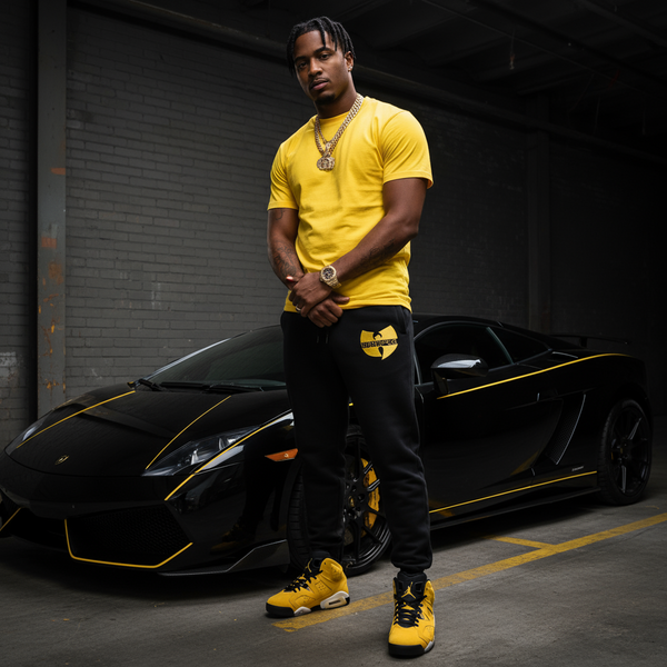 *WU-WINNIPEG* (BLACK) ~EMBROIDERED LOGO~ •JOGGER SWEATPANTS•