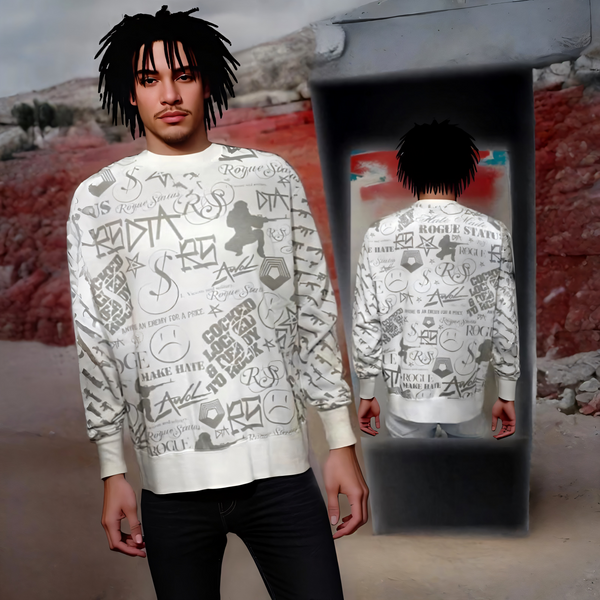 ^ROGUE STATUS^ ~COCKED LOCKED & READY TO ROCK~ CREWNECK SWEATSHIRT (SMALL)