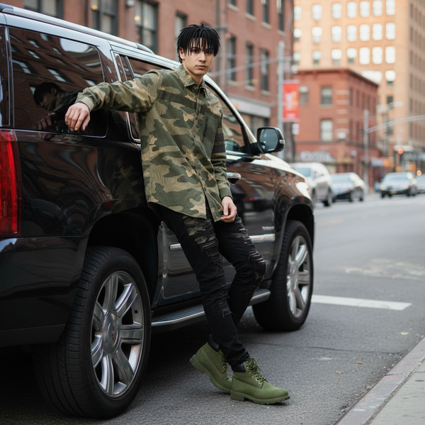 ^SEAN JOHN^ ~MILITARY~ CAMOUFLAGE DRESS SHIRTS (BUTTON UPS)