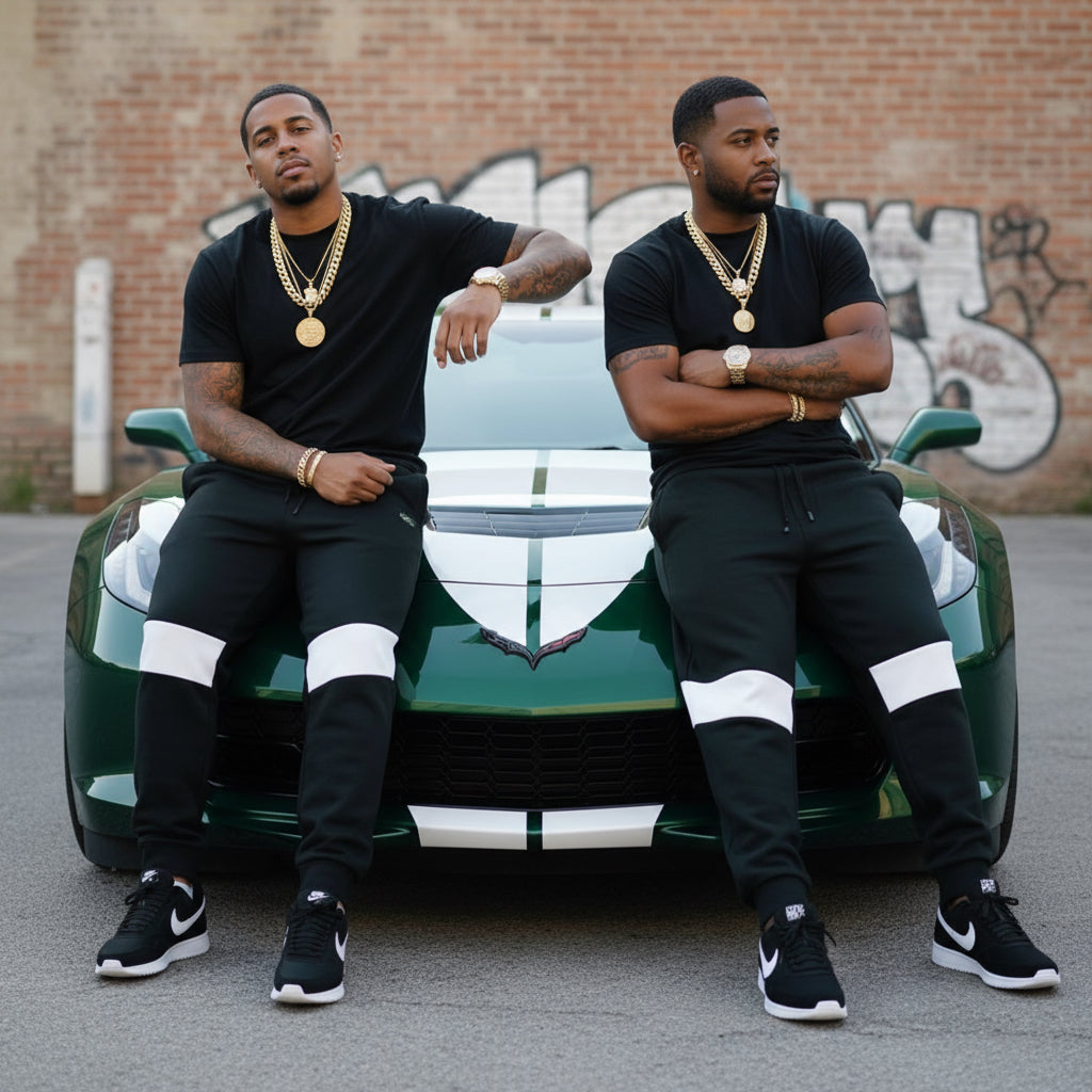 *SEAN JOHN* (GREEN~MULTI) •POLYESTER JOGGER SWEATPANTS• (XB SIZED)