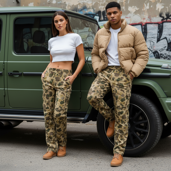 ^CROOKS & CASTLES^ (CAMOUFLAGE) CARGO PANTS FOR MEN