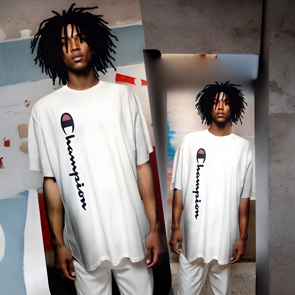 ^CHAMPION ATHLETICS^ (WHITE) SHORT SLEEVE T-SHIRTS (TALL SIZES)