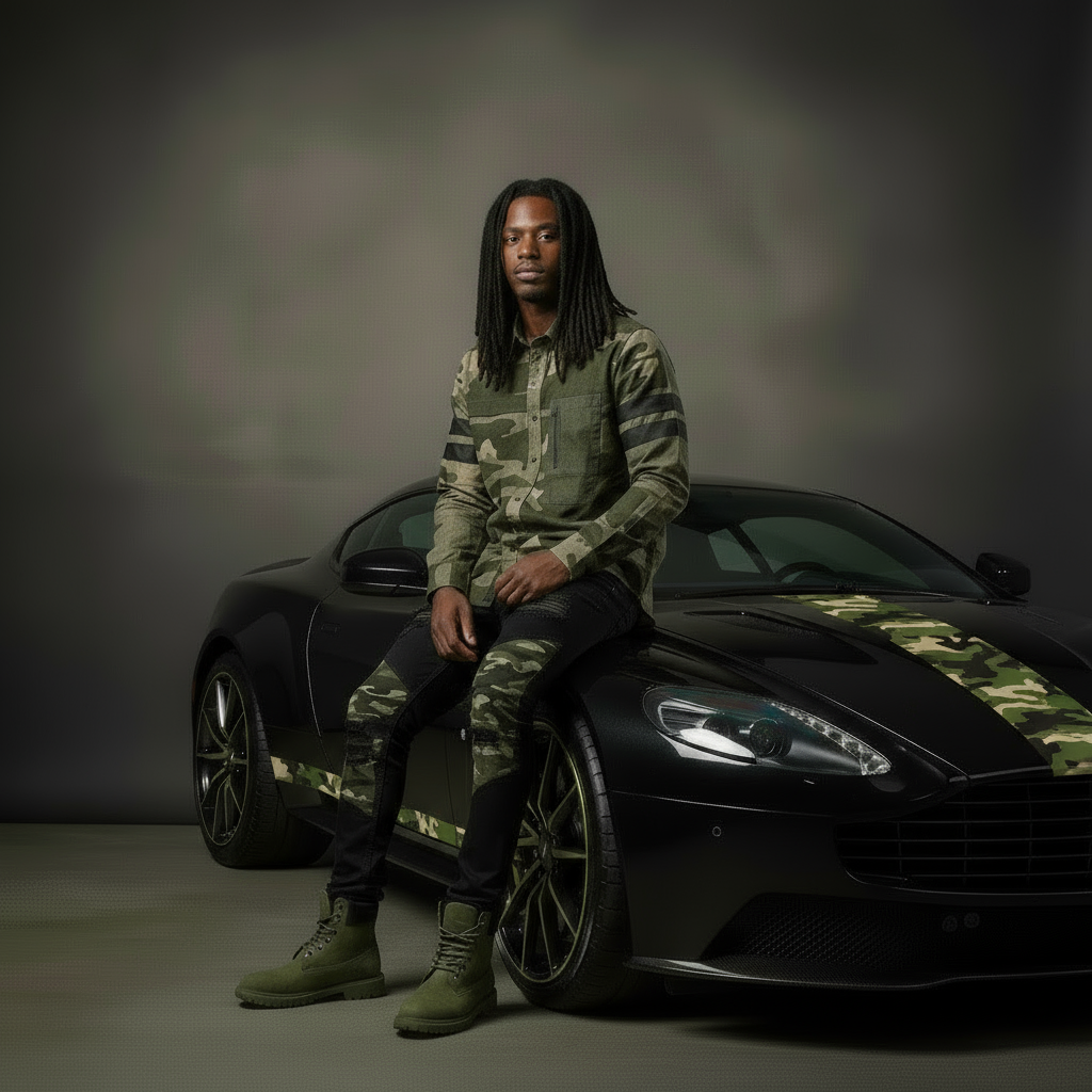 ^SEAN JOHN^ ~MILITARY~ CAMOUFLAGE DRESS SHIRTS (BUTTON UPS)