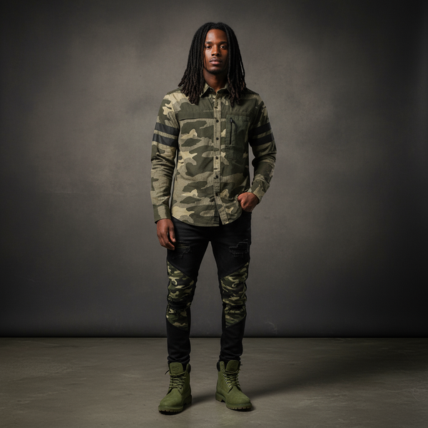 ^SEAN JOHN^ ~MILITARY~ CAMOUFLAGE DRESS SHIRTS (BUTTON UPS)