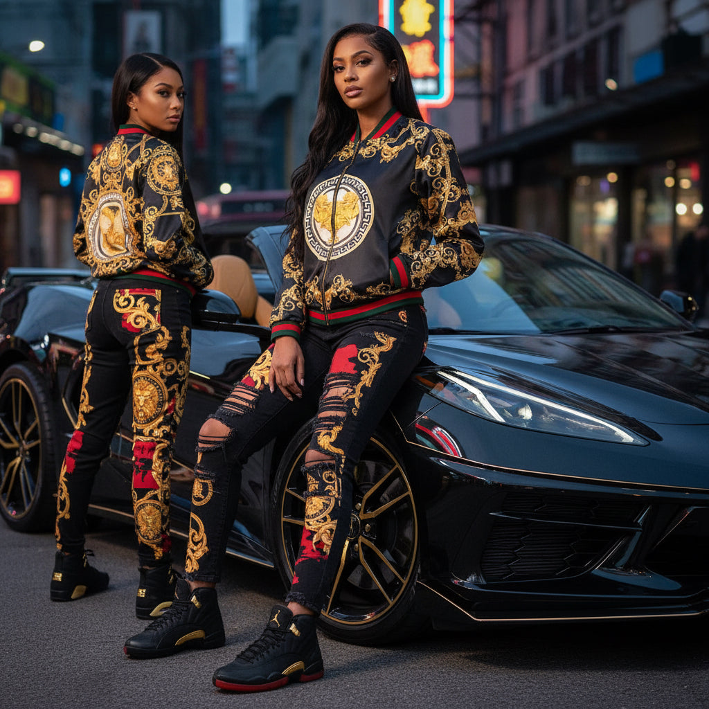 *V3R$@C3 STYLE* (BLACK-MULTI) ~LIGHTWEIGHT~ ZIP UP TRACK JACKETS FOR WOMEN
