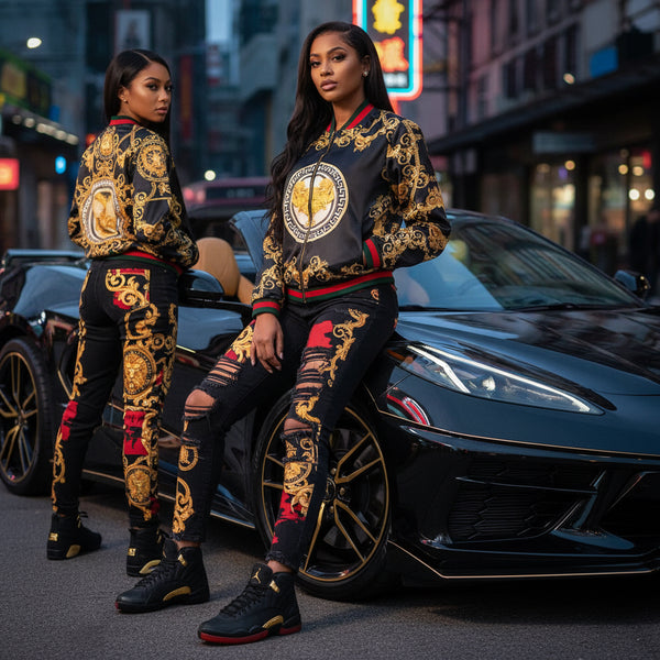 *V3R$@C3 STYLE* (BLACK-MULTI) ~LIGHTWEIGHT~ ZIP UP TRACK JACKETS FOR WOMEN