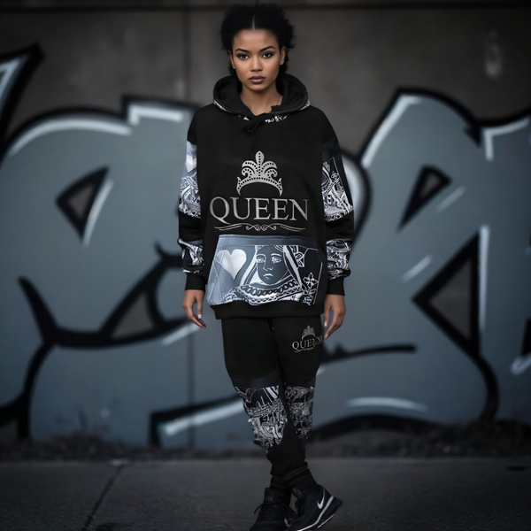•QUEEN•OF•HEARTS• ~LUXURY JOGGER SWEATSUITS~ (CUT & SEW) (EMBROIDERED LOGO)