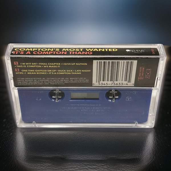 •COMPTON’S MOST WANTED ~ IT’S A COMPTON THANG• ~1990 OG PRESSING~ (CASSETTE TAPE)