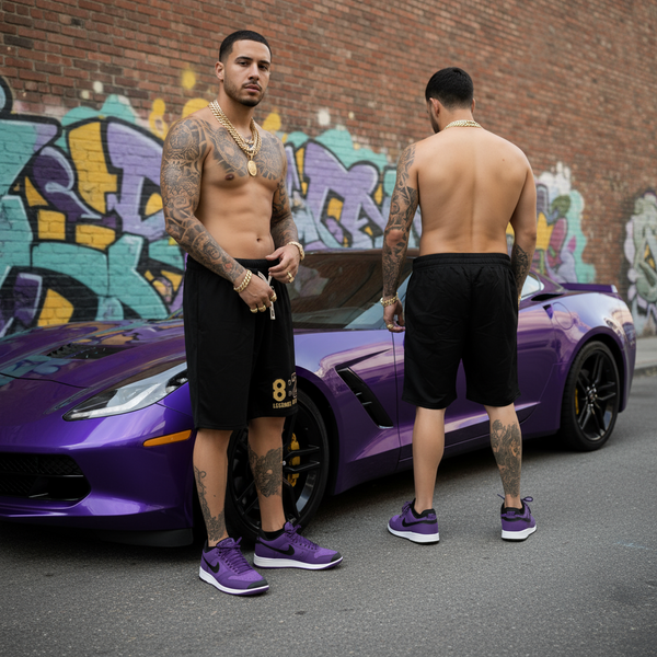 *24 MAMBA KOBE* ~Shorts summer activewear~ (Front pockets & drawstring closure)