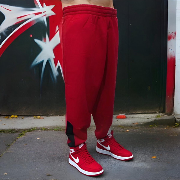 ^SEAN JOHN^ (RED) POLYESTER JOGGER SWEATPANTS (XB SIZED)