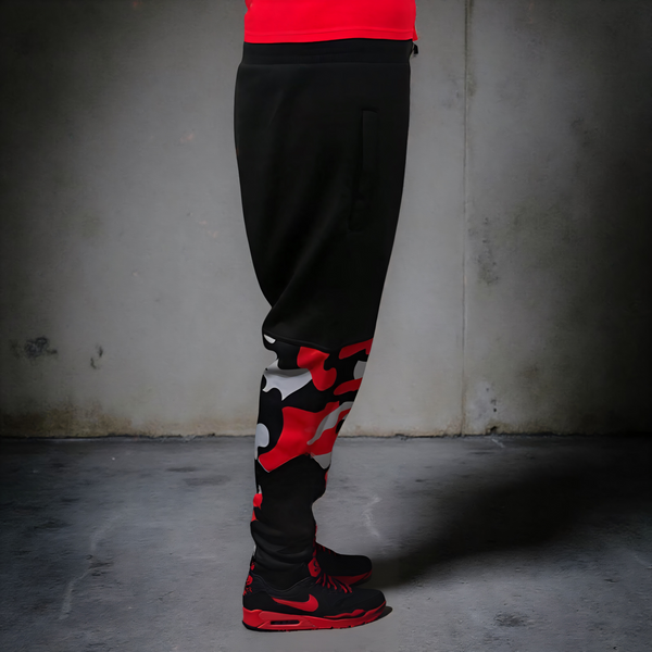 •CHIEFIN’ ADI-FEATHER• (CAMOUFLAGE) LUXURY JOGGER SWEATPANTS (CUT & SEW)