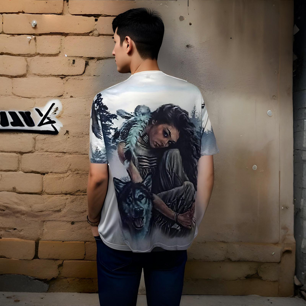 ^NATIVE AMERICAN^ ~FULL PRINT~ LIGHTWEIGHT SUMMER TEES