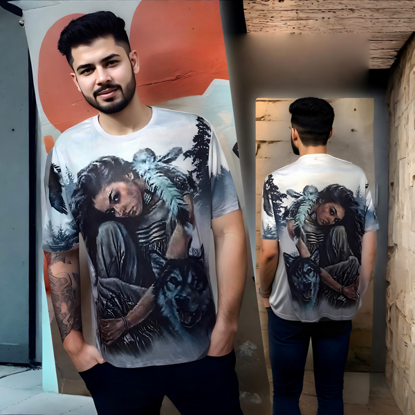 ^NATIVE AMERICAN^ ~FULL PRINT~ LIGHTWEIGHT SUMMER TEES