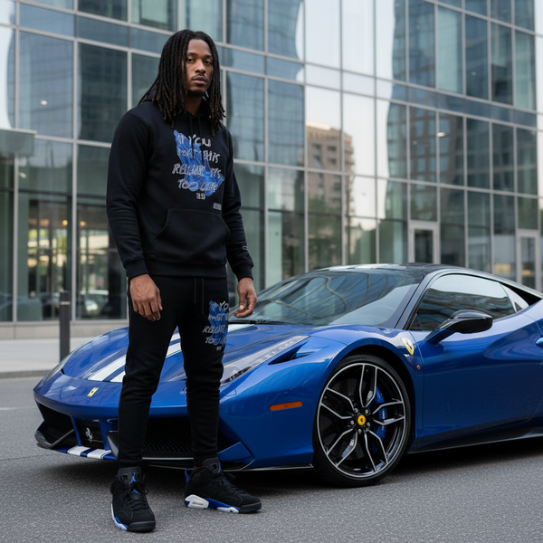 *BIGGY THREADS* (BLACK) ~23 PRAYING HANDS~ SWEATSUITS