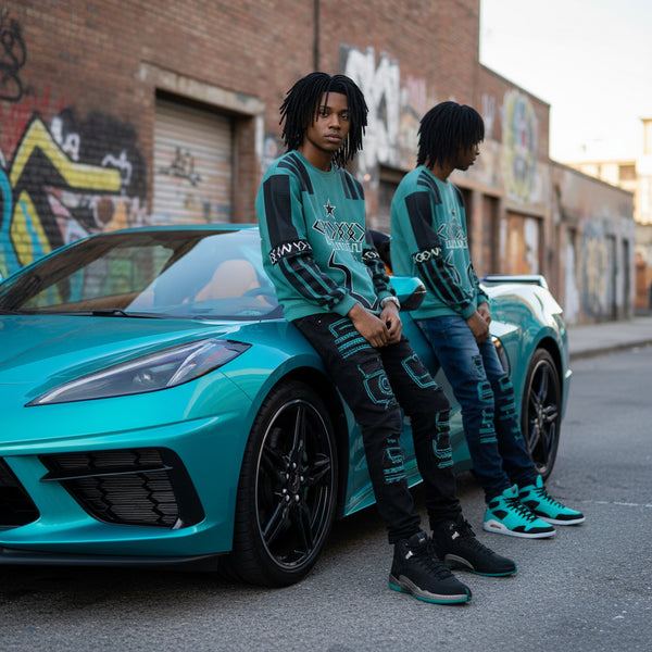 *KOODOO* (TURQUOISE) •LUXURY CREWNECK SWEATSHIRTS•
